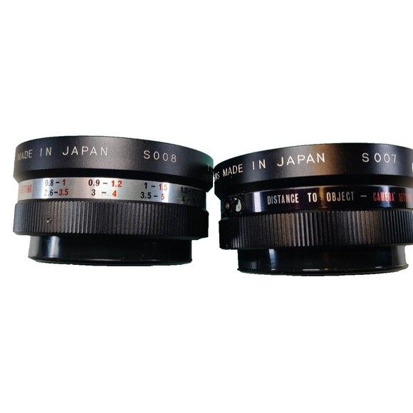 Set Of 2 Yashica Yashikor AUX Wide Angle & Telephoto 1:4 S007 & S008 Lens W/Case - Picture 10 of 10